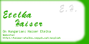 etelka haiser business card